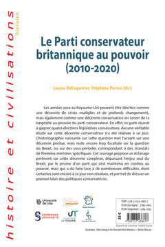 Le Parti conservateur britannique au pouvoir (2010-2020)
