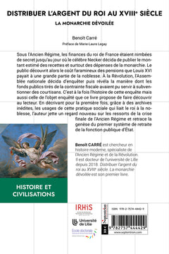 Distribuer l'argent du roi au XVIIIe siècle