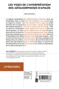Les voies de l'interprétation des Métamorphoses d'Apulée