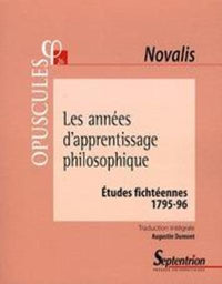 Les années d'apprentissage philosophique