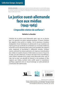 La justice ouest-allemande face aux médias (1945-1963)
