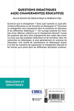 Questions didactiques au(x) changement(s) éducatif(s)