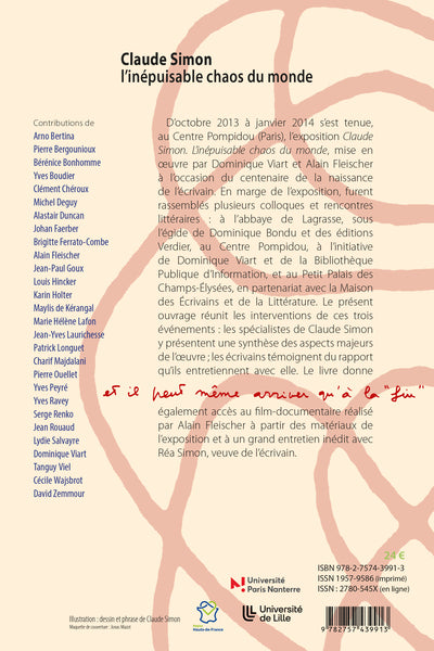 Claude Simon, l'inépuisable chaos du monde