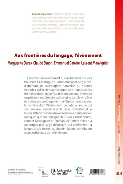 Aux frontières du langage, l'évènement