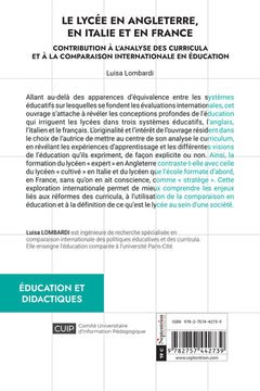 Le lycée en Angleterre, en Italie et en France
