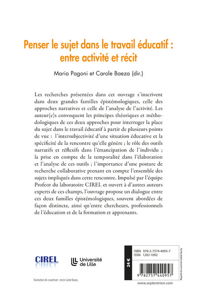 Penser le sujet dans le travail éducatif : entre activité et récit
