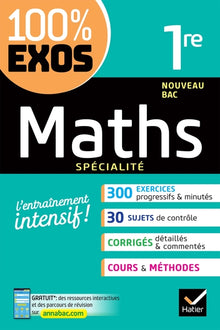 Maths 1re générale (spécialité): exercices résolus - Nouveau programme de Première