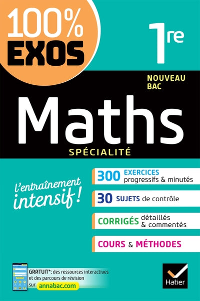 Maths 1re générale (spécialité): exercices résolus - Nouveau programme de Première
