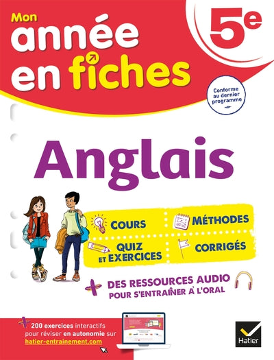 Anglais 5e: fiches de révision collège