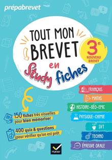 Tout mon brevet 2026 en studyfiches - 3e (toutes les matières)