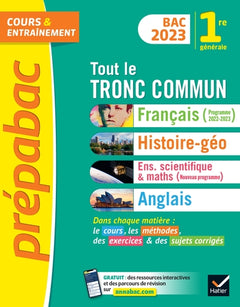 Prépabac Tout le tronc commun 1re générale Bac 2023