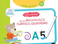 Livre ardoise - Lettres majuscules, chiffres, graphisme PS