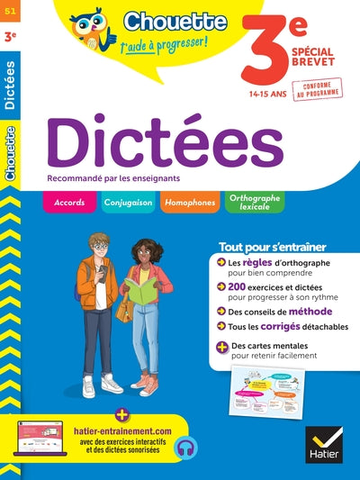 Dictées 3e: cahier de révision et d'entraînement