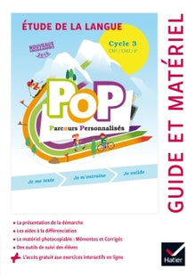 POP Parcours personnalisés - Etude de la langue Cycle 3 Éd. 2017 - Guide pédagogique