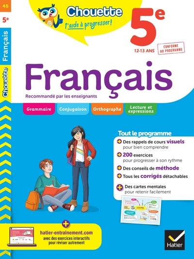 Français 5e: cahier de révision et d'entraînement