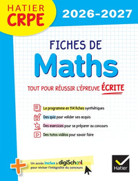 Hatier CRPE - Fiches de Maths - Epreuve écrite d'admissibilité - L3 et M2