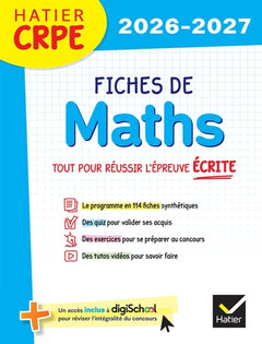 Hatier CRPE - Fiches de Maths - Epreuve écrite d'admissibilité - L3 et M2
