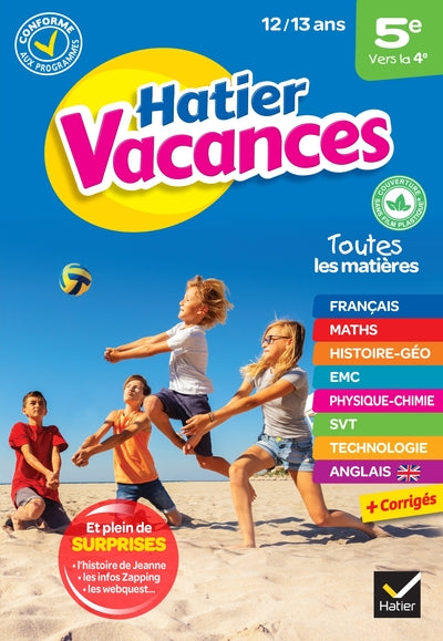 Cahier de vacances 2023 de la 5e vers la 4e