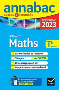 Annales du bac Annabac 2023 Maths Tle générale (spécialité)