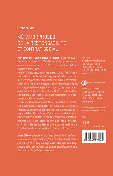 Métamorphoses de la responsabilité et contrat social