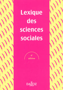 Lexique des sciences sociales