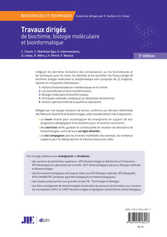 Travaux dirigés de biochimie, biologie moléculaire et bioinformatique (5e édition)