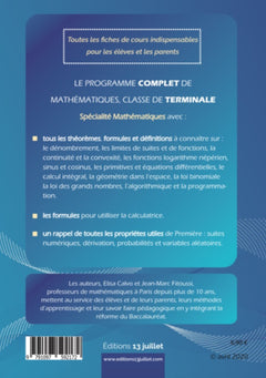 Mathématiques Spécialité - Ter - Synthèse de cours et livret de formules