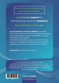 Mathématiques Expertes - Ter - Synthèse de cours et livret de formules