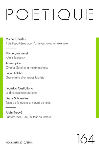 Poétique, n°164