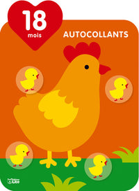 Les autocollants qui font grandir : la poule