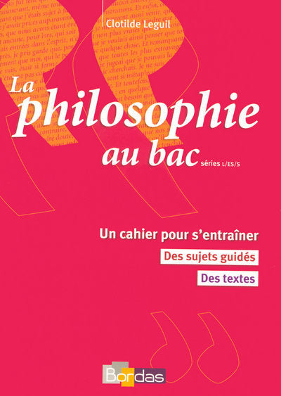 Cahier de philosophie au Bac L ES S