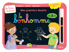 Les livres-ardoises - Mes premiers dessins le bonhomme dès 3 ans