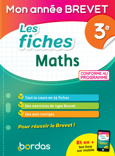 Mon année brevet les fiches maths 3e