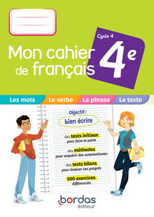 Mon cahier de français 4e