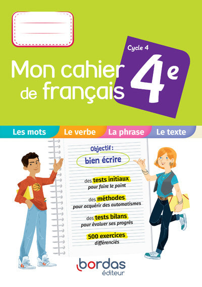 Mon cahier de français 4e