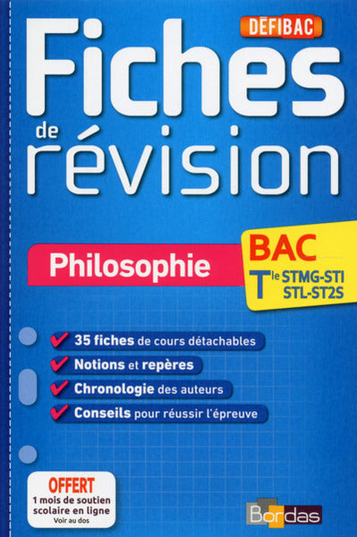 DéfiBac - Fiches de révision - Philosophie Tles STMG-SMS-ST2S-STL