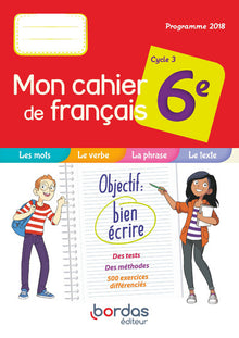 Mon cahier de français 6e