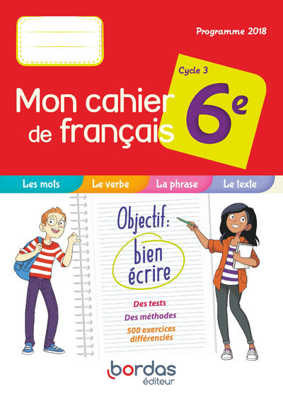Mon cahier de français 6e