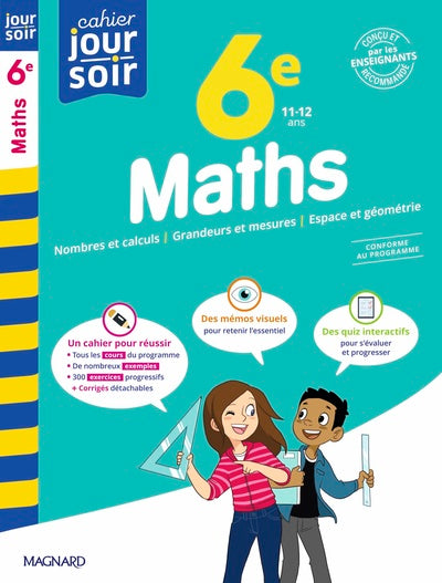 Maths 6e - Cahier Jour Soir