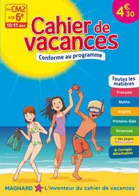 Cahier de vacances - Du CM2 à la 6e