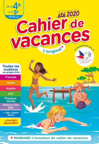 2020 4e 3e Cahier vacances 13-14 ans