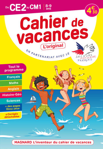 Cahier de vacances 2022, du CE2 vers le CM1 8-9 ans
