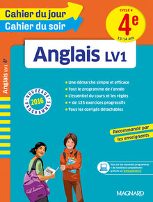 Cahier du jour/Cahier du soir Anglais 4e