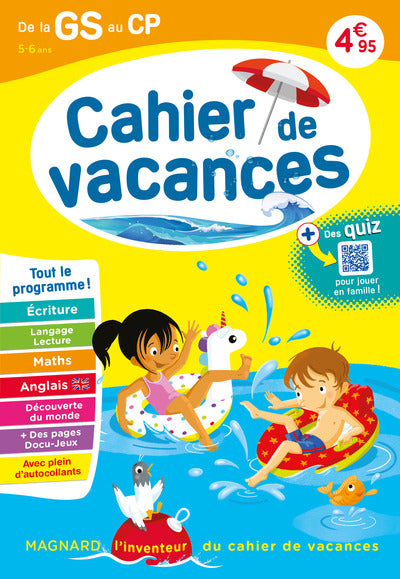 Cahier de vacances 2025, de la GS vers le CP