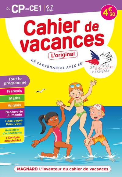 Cahier de vacances 2022, du CP vers le CE1