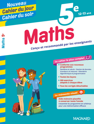 Maths 5e - Cahier du jour Cahier du soir