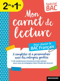 Spécial Bac Mon carnet de lecture Bac Français 2026