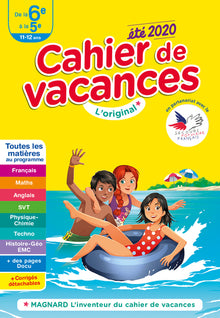 2020 6e 5e Cahier Vacances 11-12 ans