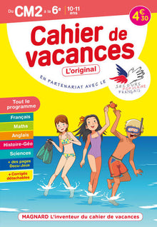 Cahier de vacances 2022, du CM2 vers la 6e 10-11 ans