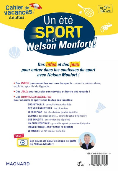 Cahier de vacances adultes - Un été sport avec Nelson Monfort !